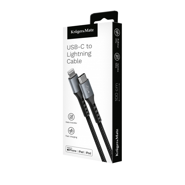 Kabel USB typu C - wtyk Lightning C94 MFi 1 m Kruger&Matz