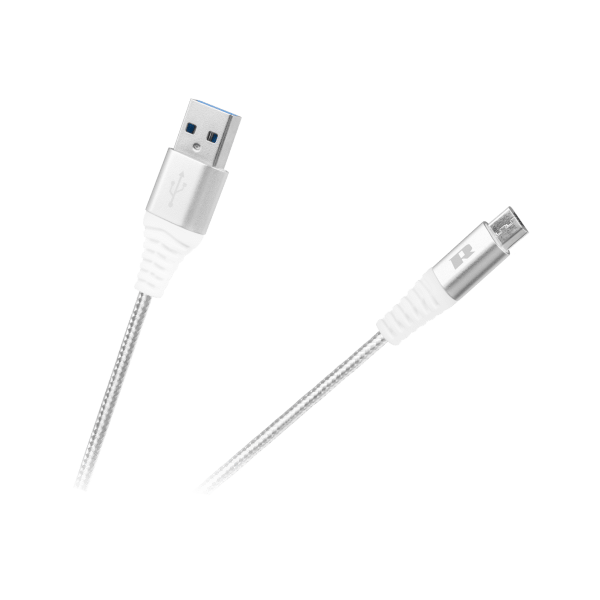 Kabel USB - USB micro REBEL 100 cm biały