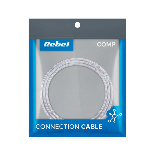 Kabel USB - USB micro REBEL 50 cm biały