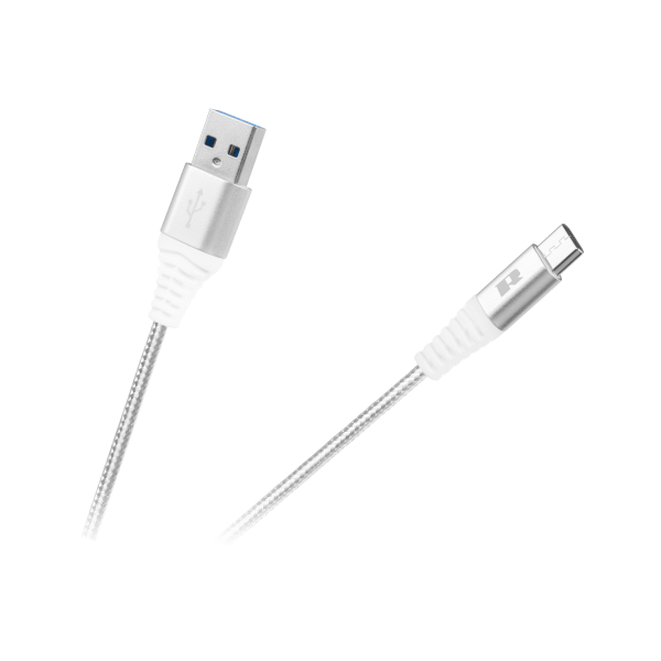 Kabel USB - USB typu C REBEL 100 cm biały