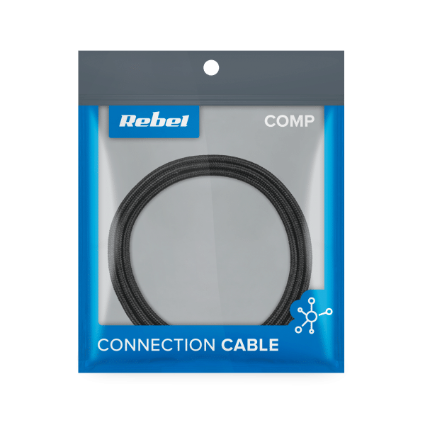 Kabel USB - USB typu C REBEL 100 cm czarny