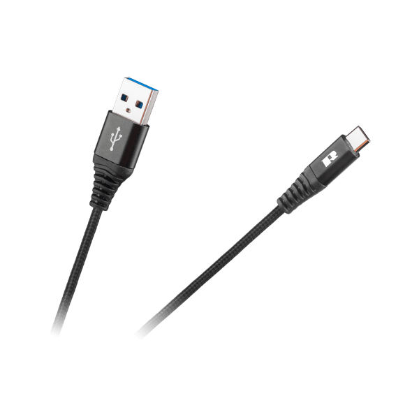 Kabel USB - USB typu C REBEL 100 cm czarny