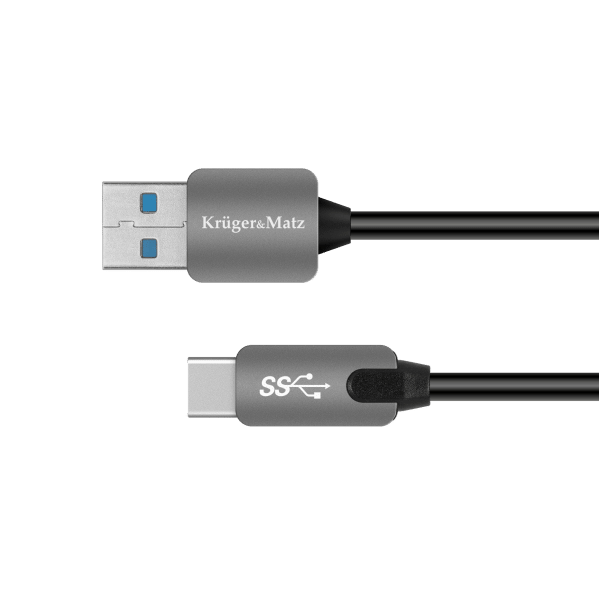 Kabel USB wtyk 3.0 - wtyk typu C 5 Gbps 1 m Kruger&Matz