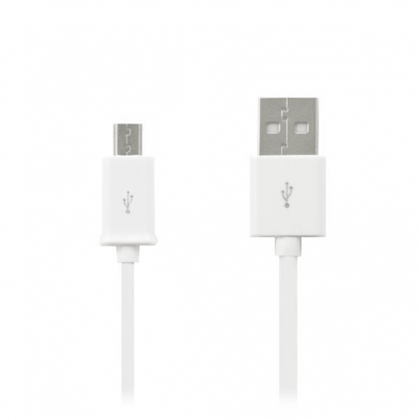 Kabel USB wtyk - wtyk microUSB biały