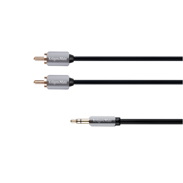 Kabel wtyk jack 3.5 - 2RCA stereo 1.0m Kruger&Matz