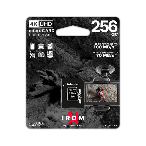 Karta pamięci microSD 256 GB UHS-I U3 Goodram z adapterem