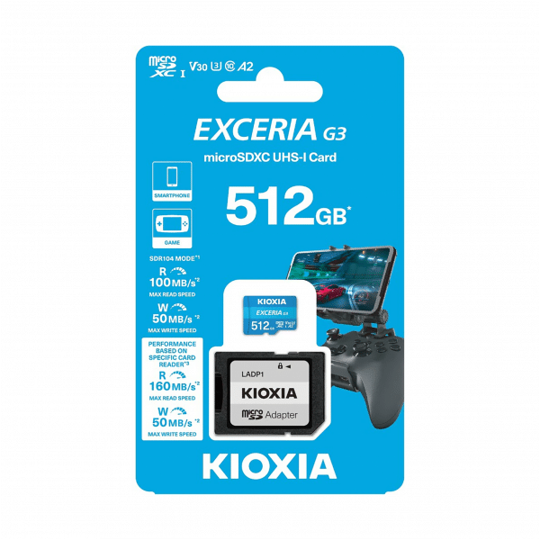 Karta pamięci microSD 512 GB UHS-I U1 Kioxia z adapterem