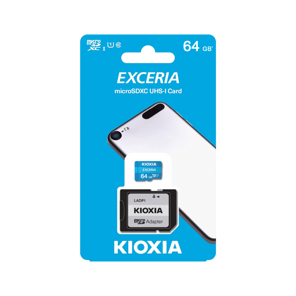 Karta pamięci microSD 64 GB UHS-I U1 Kioxia z adapterem