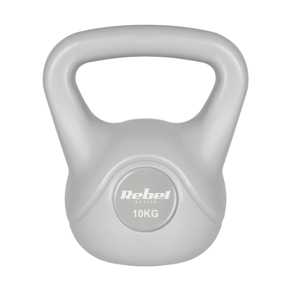 Kettlebell bitumiczny 10 kg szary REBEL ACTIVE
