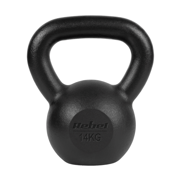Kettlebell żeliwny 14kg, REBEL ACTIVE