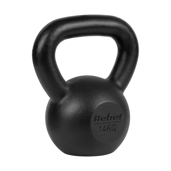Kettlebell żeliwny 14kg, REBEL ACTIVE