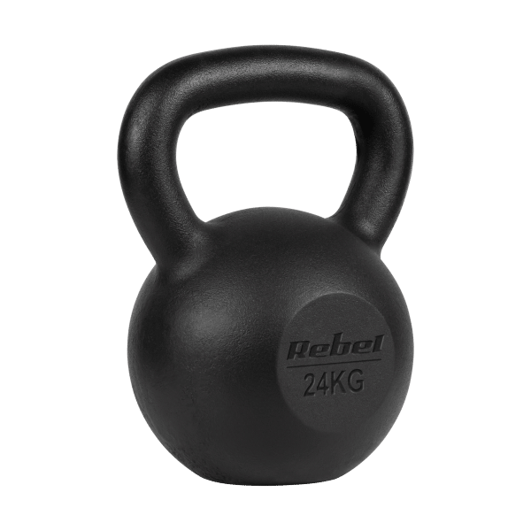 Kettlebell żeliwny 24kg, REBEL ACTIVE