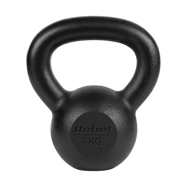 Kettlebell żeliwny 6kg, REBEL ACTIVE