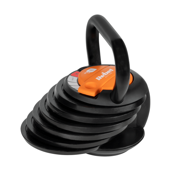 Kettlebell żeliwny automatyczny regulowany 9 kg, REBEL ACTIVE