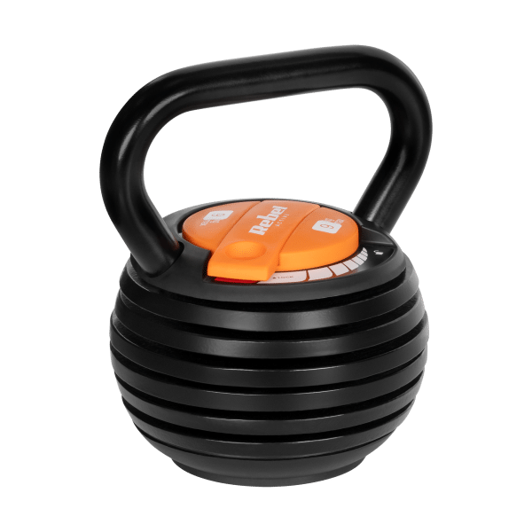 Kettlebell żeliwny automatyczny regulowany 9 kg, REBEL ACTIVE