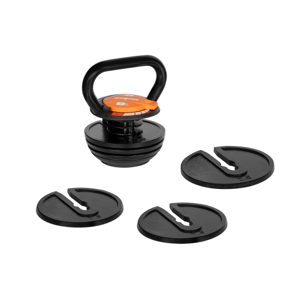Kettlebell żeliwny automatyczny regulowany 9 kg, REBEL ACTIVE