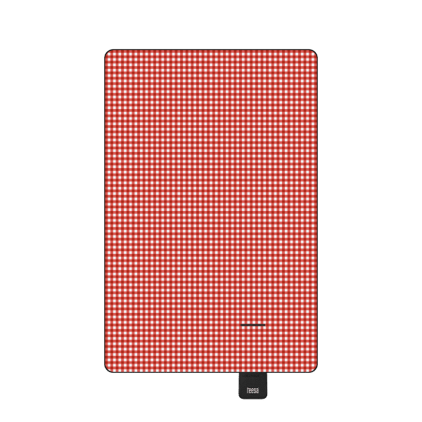 Koc mata piknikowa z izolacją 200x300 cm TEESA - czerwona krata