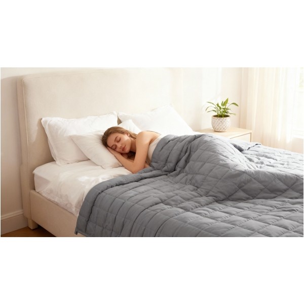 Kołdra obciążeniowa, koc sensoryczny dla dzieci i dorosłych, 150x200 cm, 6,8 kg