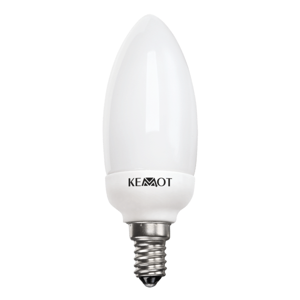 Kompaktowa lampa fluorescencyjna świeca 7W E14, 2700K