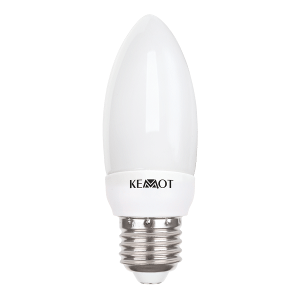 Kompaktowa lampa fluorescencyjna (Świetlówka) świeca 7W, E27, 2700K
