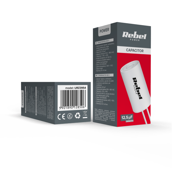 Kondensator 12,5uF 450V do silników jednofazowych