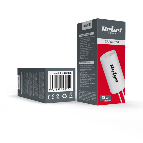 Kondensator 18uF 450V do silników jednofazowych