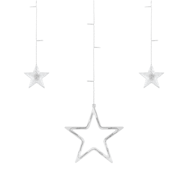 Kurtyna - gwiazdy - ciepłe białe, 230V