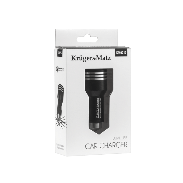 Ładowarka samochodowa Kruger&Matz 2xUSB 4800mA z funkcją Quick Charge 3.0