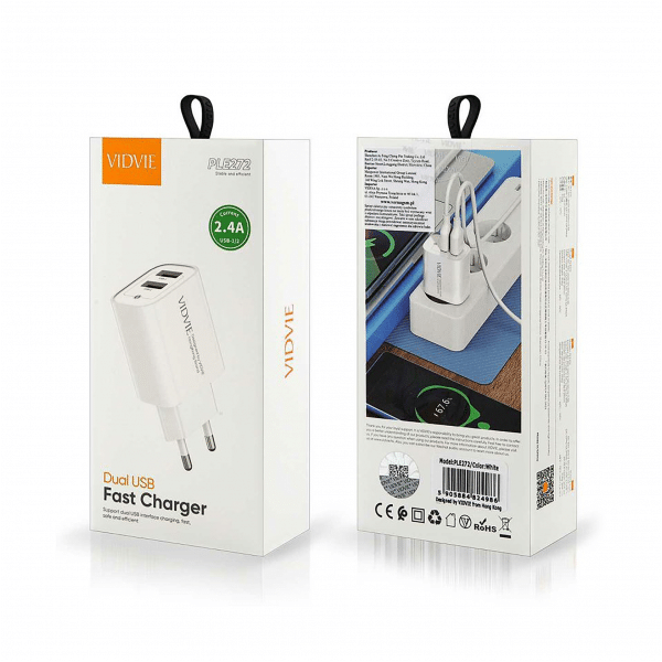 Ładowarka sieciowa 2xUSB 2400 mA