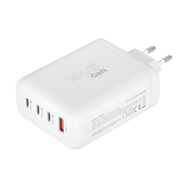 Ładowarka sieciowa Kruger&Matz 140 W GaN z funkcją Quick Charge i Power Delivery