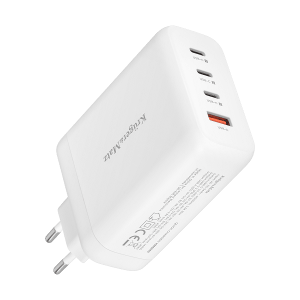 Ładowarka sieciowa Kruger&Matz 140 W GaN z funkcją Quick Charge i Power Delivery