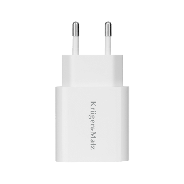 Ładowarka sieciowa Kruger&Matz GaN dual USB z funkcją Power Delivery i Quick Charge