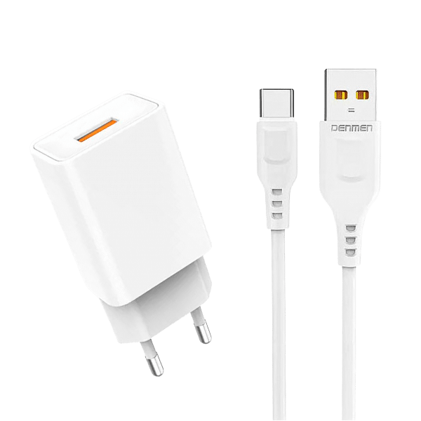 Ładowarka sieciowa USB + kabel USB typu C 2400 mA 12 W
