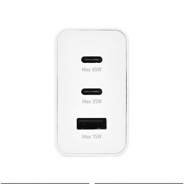 Ładowarka sieciowa z funkcją Power Delivery i Quick Charge 65W biała