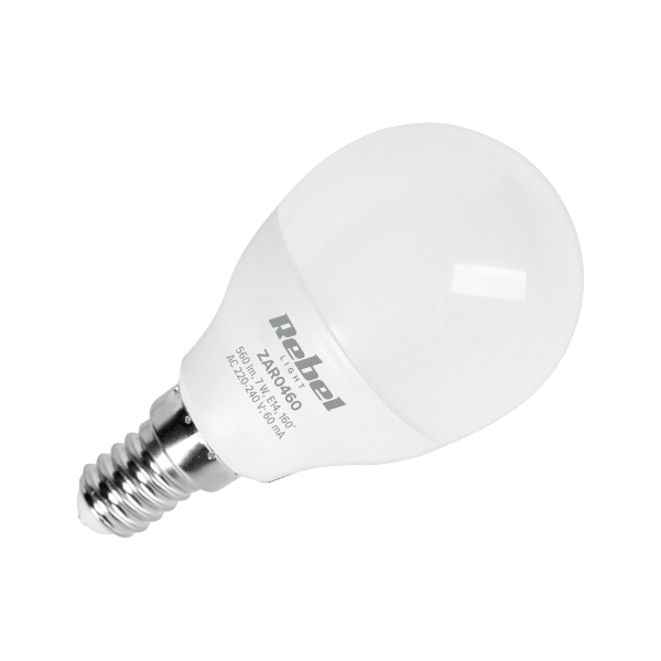 Lampa LED REBEL G45 7W, E14, 3000K, 230V