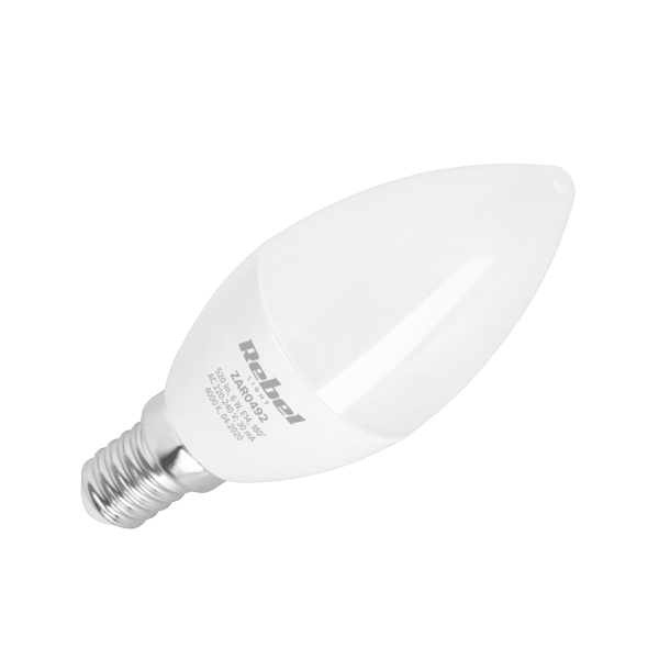 Lampa LED Rebel, świeca 6W, E14, 4000K, 230V