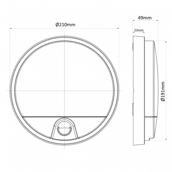 Lampa LED z sensorem ruchu MCE291 W biała