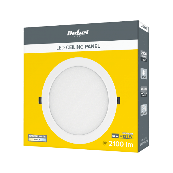 Lampa sufitowa LED Rebel 18W 4000K, 230V