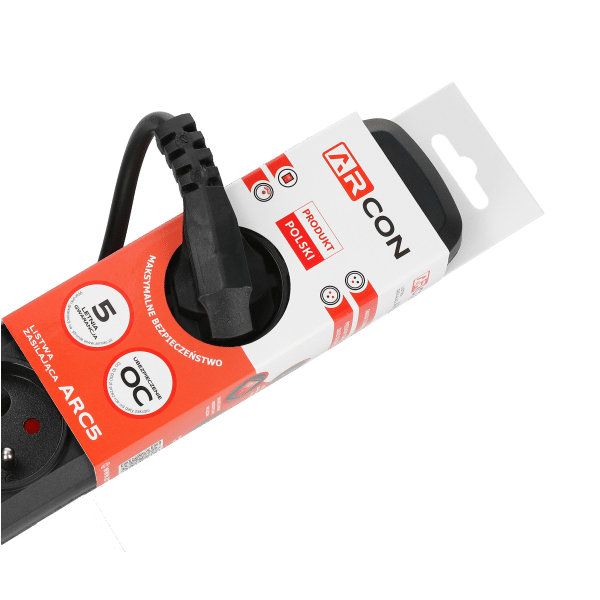 Listwa zasilająca ARC5 5g 1,5m czarna ARcon