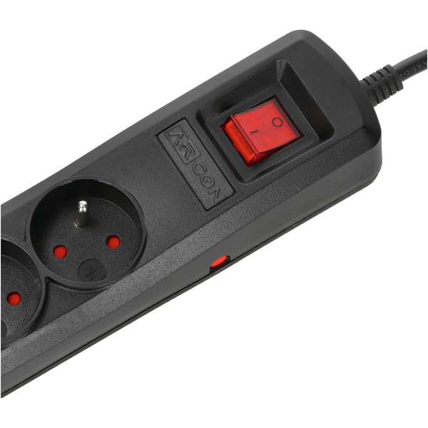 Listwa zasilająca R5 5g 1.5m czarna ARcon