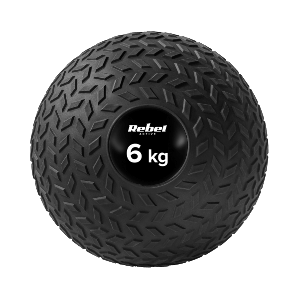 Mała piłka lekarska do ćwiczeń rehabilitacyjna Slam Ball 23cm 6kg, REBEL ACTIVE