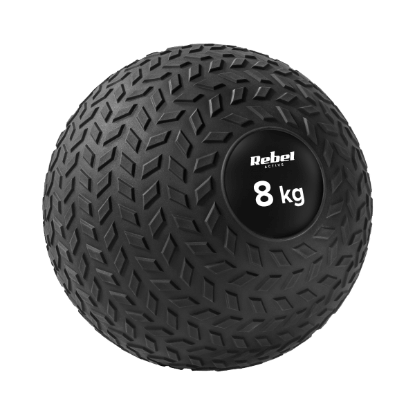 Mała piłka lekarska do ćwiczeń rehabilitacyjna Slam Ball 23cm 8kg, REBEL ACTIVE