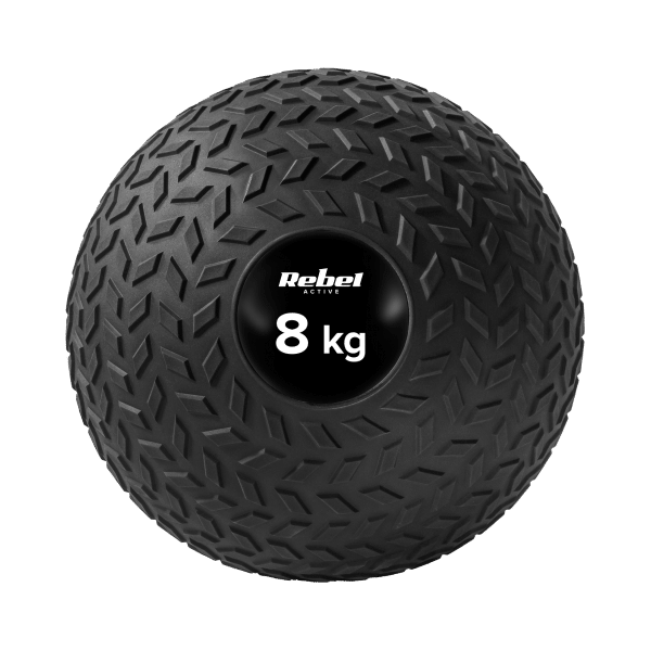 Mała piłka lekarska do ćwiczeń rehabilitacyjna Slam Ball 23cm 8kg, REBEL ACTIVE