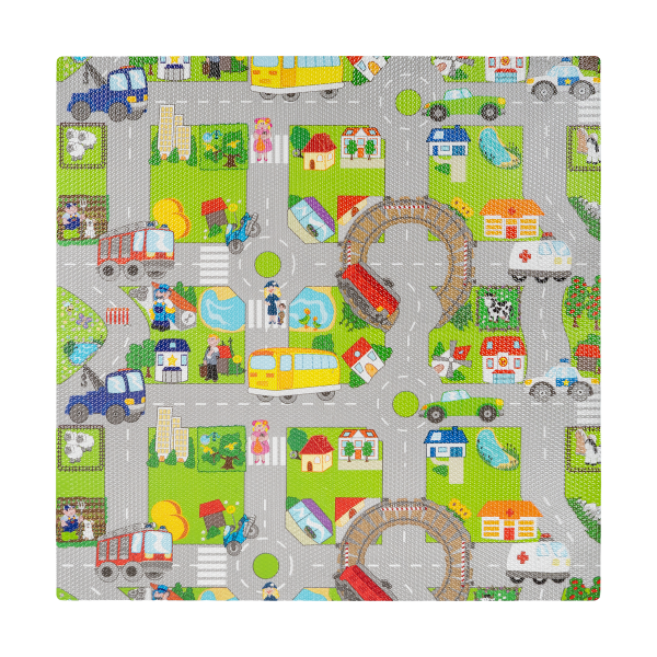 Mata edukacyjna dla dzieci, puzzle 120 x 120 cm, samochody