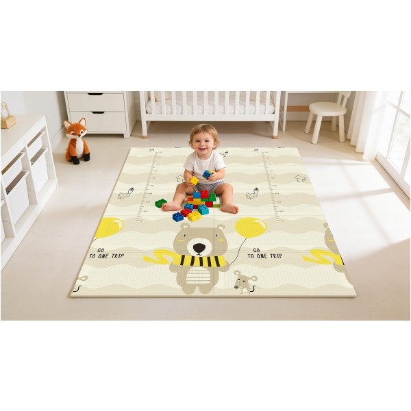 Mata edukacyjna dla niemowląt 180 x 120 cm, misie