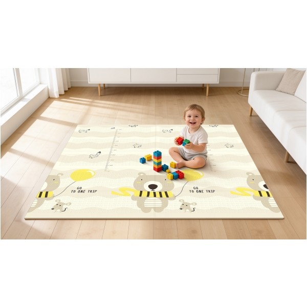 Mata edukacyjna dla niemowląt 180 x 150 cm, misie