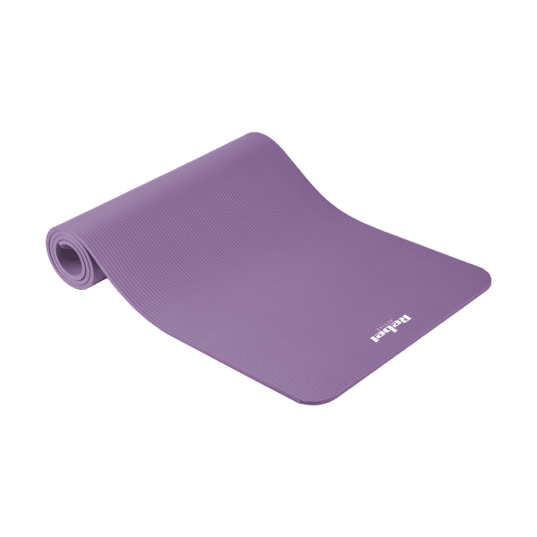 Mata gimnastyczna do ćwiczeń joga, pilates, fitness, 183x61cm, grubość 1cm, materiał NBR, fioletowa, REBEL ACTIVE