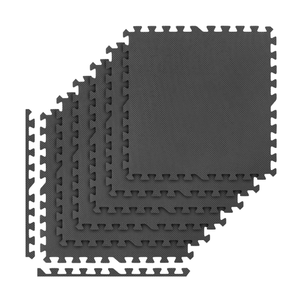 Mata ochronna pod sprzęt fitness i do ćwiczeń na siłowni, puzzle 60x60cm, zestaw 6 szt., 180x120cm, REBEL ACTIVE