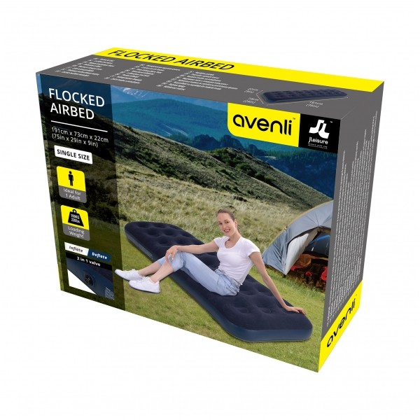 Materac dmuchany jednoosobowy AVENLI 191x73x22