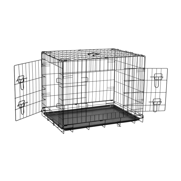 Metalowa klatka dla psa, kojec, rozmiar L 76x53x59 cm , REBEL ANIMALS